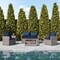 Flash Furniture Aransas Series 4 Piece Light Gray Patio Set with Navy Back Pillows and Seat Cushions JJ-S351-GYNV-GG - alternate 3